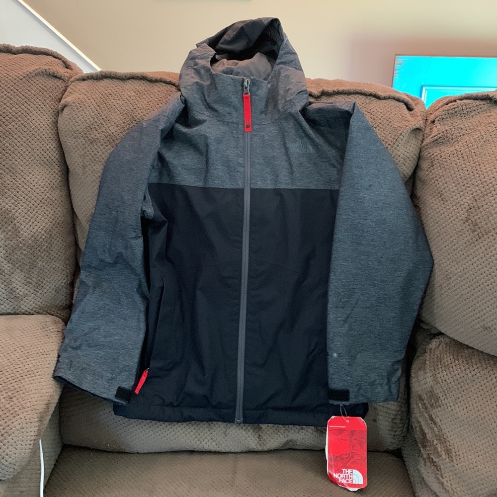 The North Face Youth Jacket in Black Heather size Small (7/8) - Shell & Fleece